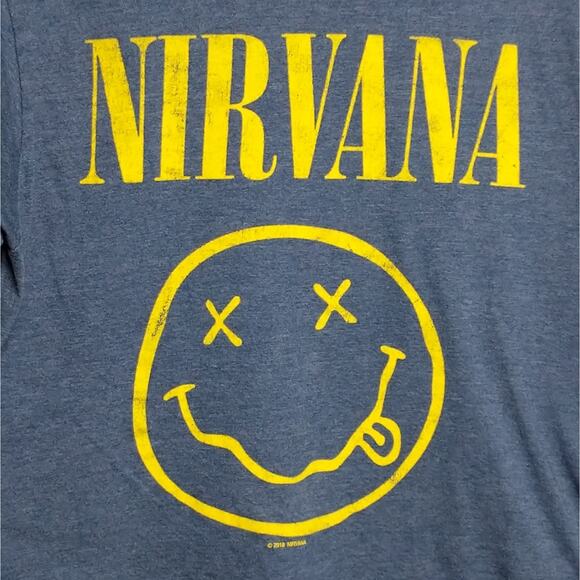 NIRVANA Tops - Nirvana Blue Tee - Size L - GUC